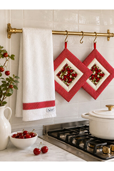 Ays Quilt Kitchen Towel and Holder Set – 3-Piece Kitchen Set