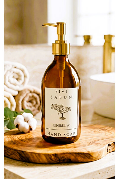 junibeliw 1 piece amber multi-purpose empty glass bottle liquid soap dispense...