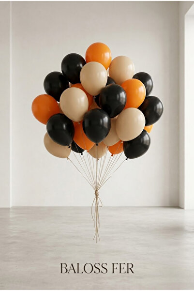 baloss fer Black Orange Sea Sand Balloon Set 20 Piece Party Decor Stylish