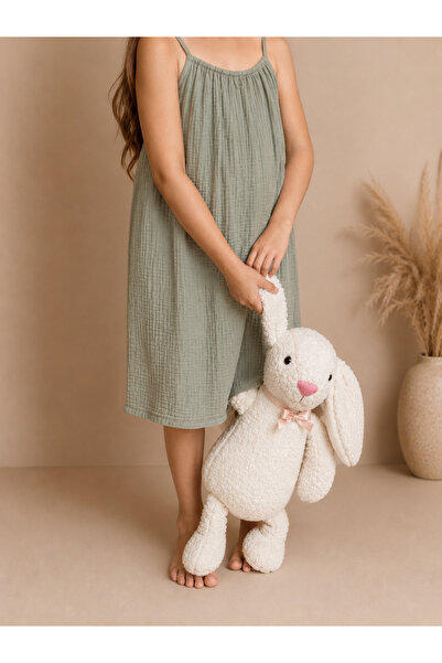 Kız Çocuk Müslin Askılı Elbise Soft Muse Dress