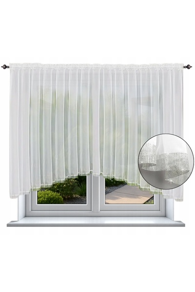 NOW-ART Cortină Gata Cu Cristale, 200x140, Material Poliester, Design Elegant...
