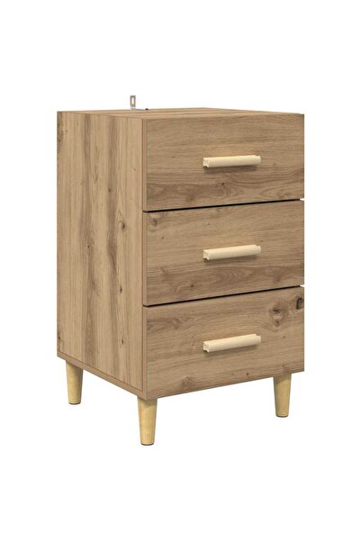 vidaxl Dulap de noapte Stejar Artizanal 40 x 40 x 66 cm Lemn compozit