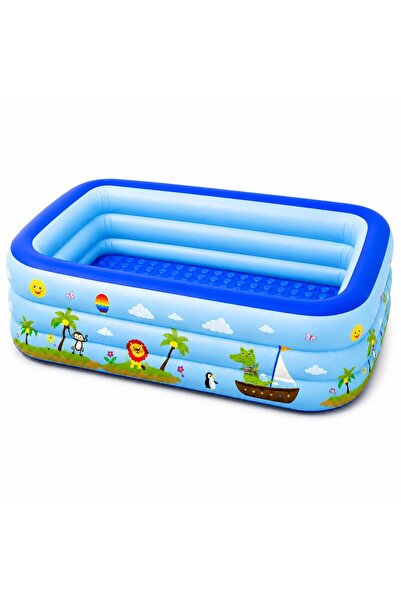 OEM Piscina Gonflabila pentru Copii si Adulti 180x140x50 cm, Fund Dublu Moale...