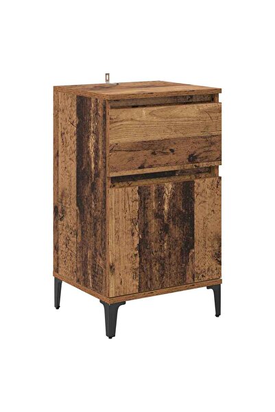 vidaxl Dulap de noapte Lemn vechi 40 x 35 x 70 cm Lemn compozit