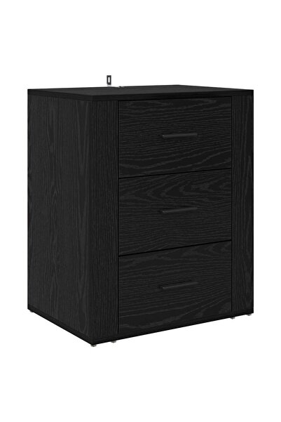 vidaxl Dulap de noapte Stejar Negru 35 x 50 x 60 cm Lemn compozit