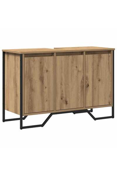vidaxl Dulap pentru Chiuvetă Altele Stejar Artizanal 91 x 35 x 60 cm