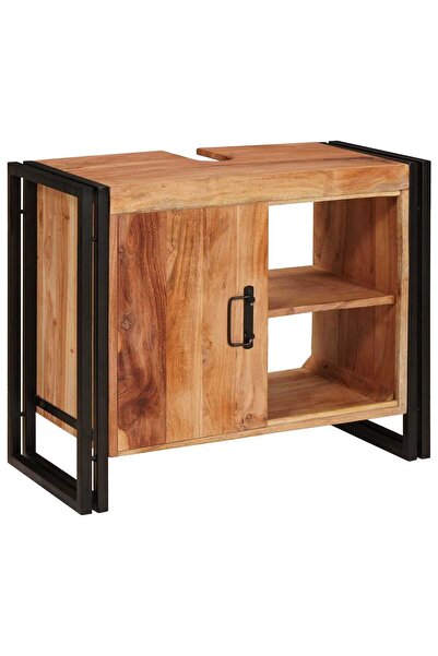 vidaxl Sink cabinet Brown 71 x 33 x 58 cm Solid Acacia Wood