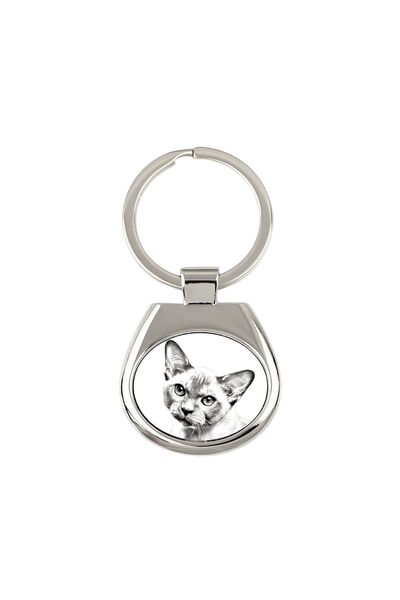 Art - Dog Art-Dog Breloc Metalic Personalizat cu Pisică Birmaneză – Pandantiv...