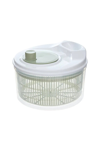 5five Simple Smart Wiper salad spinner, plastic, green, 22.6 x 15.2 cm