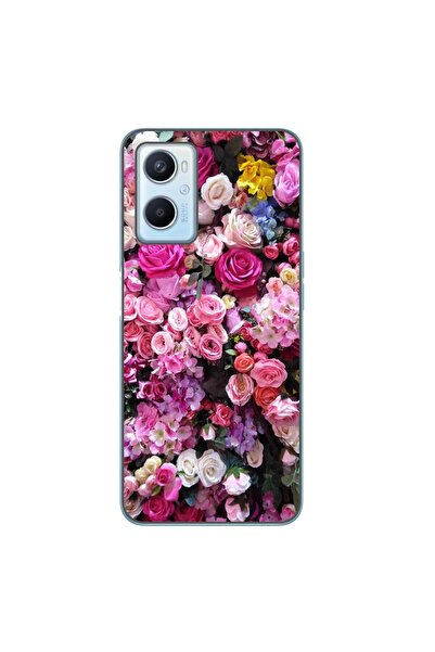 OEM Husa compatibila cu Oppo A96 4G Silicon Gel Tpu Model Trandafiri Roz