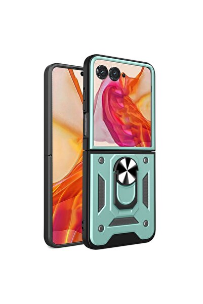 sscase Magnetic Ring Σκληρή Θήκη με Δαχτυλίδι Green (Motorola Razr 60 5G)