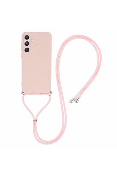 sscase Candy Colors Θήκη Σιλικόνης με Λουράκι Pink (Samsung Galaxy A35 5G)