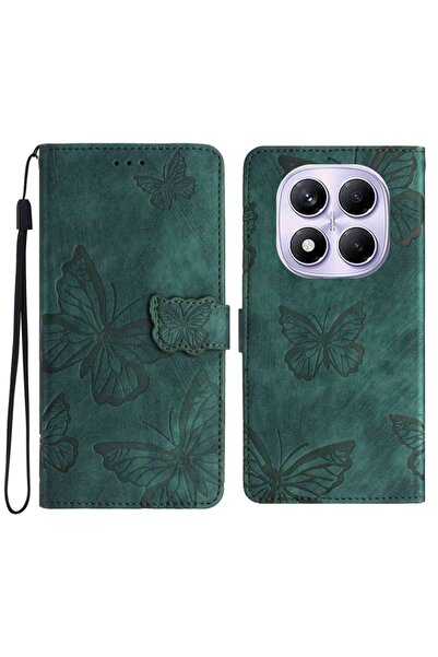 sscase Butterfly Imprinted Θήκη Πορτοφόλι Green (Xiaomi Redmi Note 15 Pro 4G)