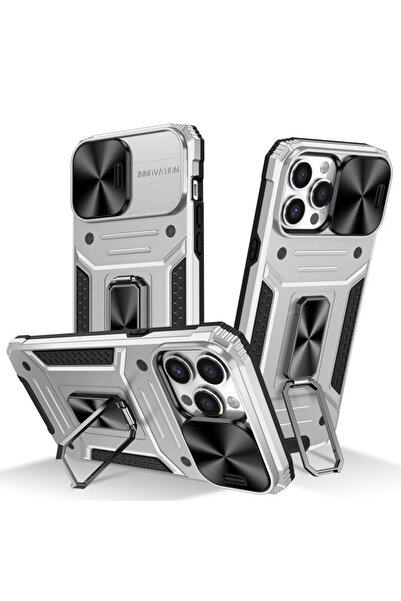 sscase Sliding Camshield Holder Σκληρή θήκη με Δαχτυλίδι Silver (Apple iPhone...