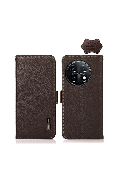sscase Genuine Leather Θήκη Πορτοφόλι Brown (OnePlus 11 5G)