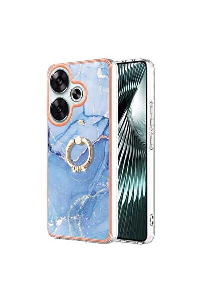 sscase Electroplating Σκληρή Θήκη με Δαχτυλίδι Blue (Xiaomi Poco F6 5G)