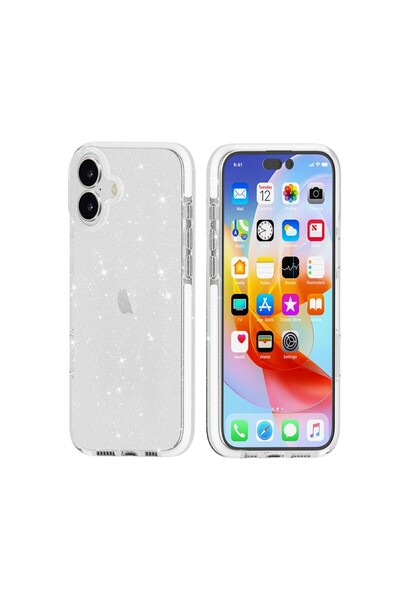 sscase Glitter PC + TPU Σκληρή Θήκη Transparent (Apple iPhone 16 Plus)