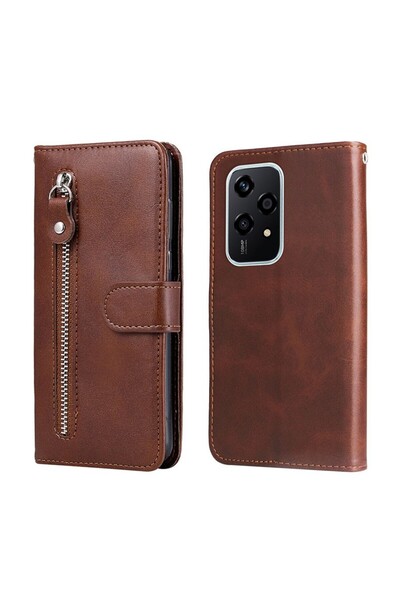 sscase Zipper Θήκη Πορτοφόλι Brown (Honor 200 Lite 5G)
