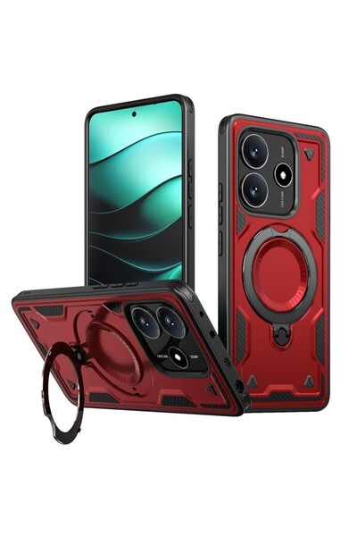 sscase MagSafe Military Protection Σκληρή Θήκη Red (Xiaomi Redmi Note 14 5G)