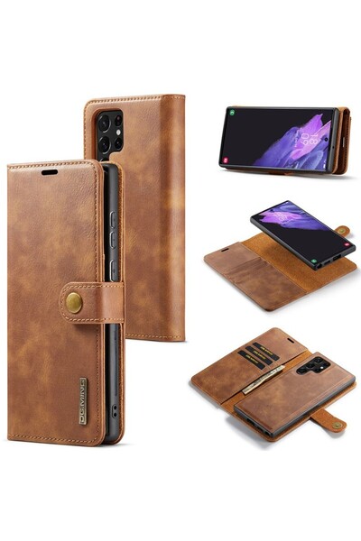 sscase DG.MING Αποσπώμενη Θήκη Πορτοφόλι Brown (Samsung Galaxy S24 Ultra 5G)