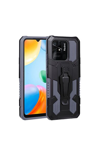 sscase Armor Warrior Σκληρή Θήκη με Στήριγμα Grey (Xiaomi Redmi 10C)