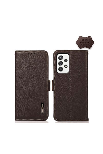 sscase Side-Magnetic Genuine Leather Θήκη Πορτοφόλι Brown (Samsung Galaxy A52...