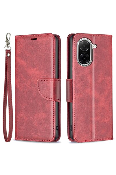 sscase Lambskin Texture Θήκη Πορτοφόλι Red (Xiaomi Redmi A5 4G/Poco C71 4G)