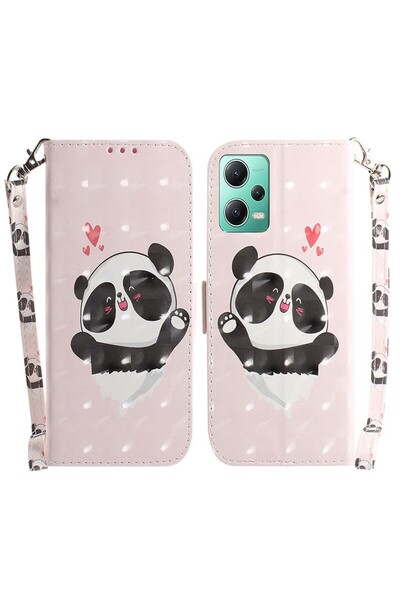 sscase 3D Coloured Θήκη Πορτοφόλι Heart Panda (Xiaomi Redmi Note 12 5G/Poco X...