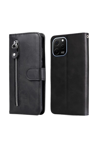 sscase Zipper Θήκη Πορτοφόλι Black (Huawei Nova Y61)