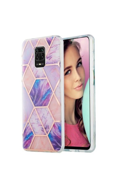 sscase 3D Electroplating Marble Σκληρή θήκη Light Purple (Xiaomi Redmi Note 9...