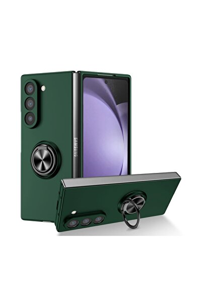 sscase Metal Ring Σκληρή Θήκη με Δαχτυλίδι Blackish Green (Samsung Galaxy Z F...