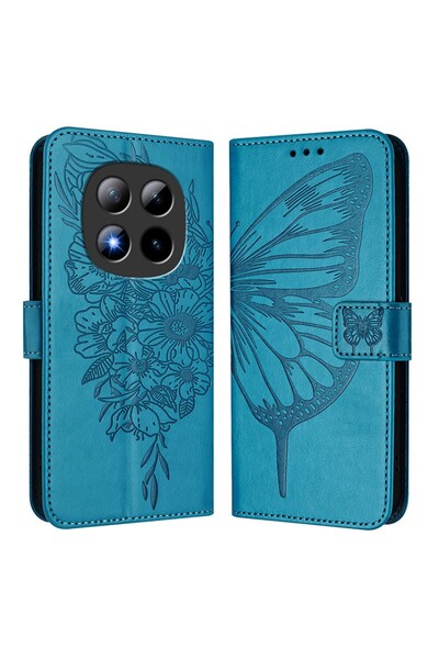 sscase Butterfly and Flowers Θήκη Πορτοφόλι Blue (Xiaomi Redmi Note 15 Pro Pl...