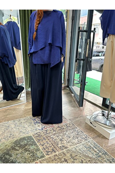 Belı lastıklı dokumlu yazlık pantolon etek