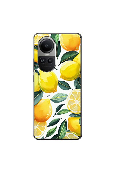 OEM Калъф, съвместим с Oppo Reno10 5G, силиконов гел TPU, модел с десен на ли...
