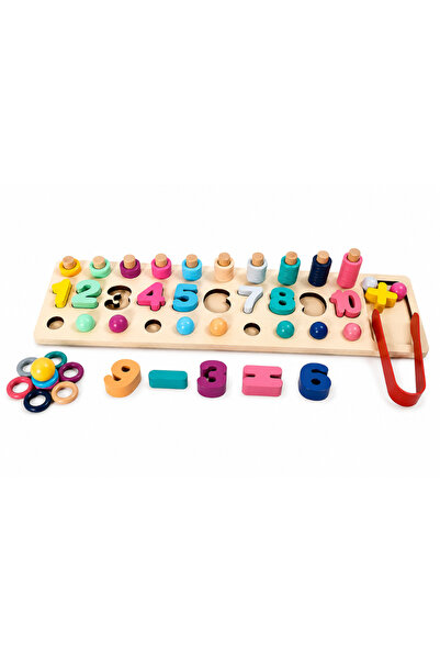 LITTLE ANGEL Kids Wooden Monterssori Beads Puzzle Board Toy