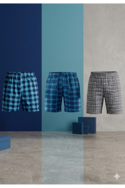 Serena Pantaloni pijama barbat 3/set-multicolor