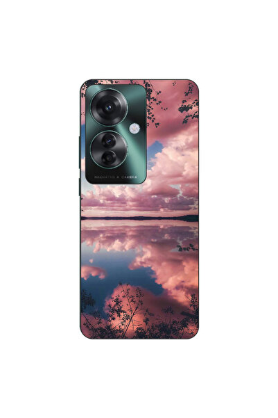 OEM Husa compatibila cu Oppo Reno11 F 5G Silicon Gel Tpu Model Pink Clouds