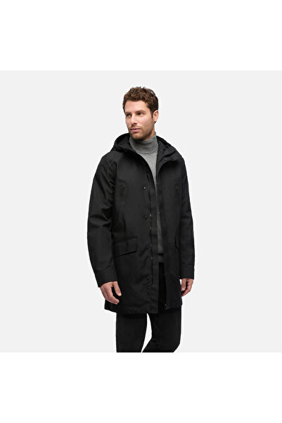 Geox Parka neagră pentru bărbați Anyweco