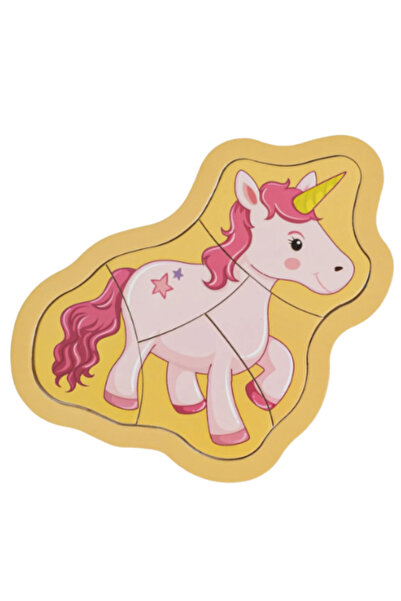 OEM Puzzle din lemn cu unicorn (5 piese) 12 x 15 cm