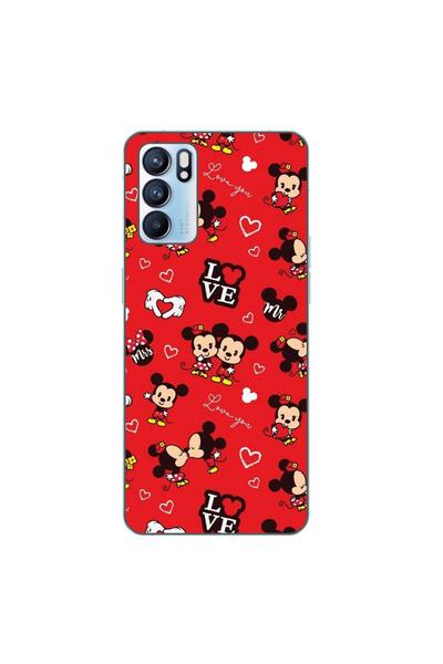 OEM Case compatible with Oppo Reno6 5G Silicone Gel Tpu Model Mickey Love Pat...