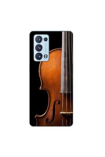 OEM Калъф, съвместим с Oppo Reno6 Pro 5G, силиконов гел TPU, с десен на цигулка