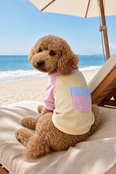 Kemique Soft Sun Köpek Tişörtü | Cepli Şeker Renkli Yazlık Köpek Kıyafeti | K...