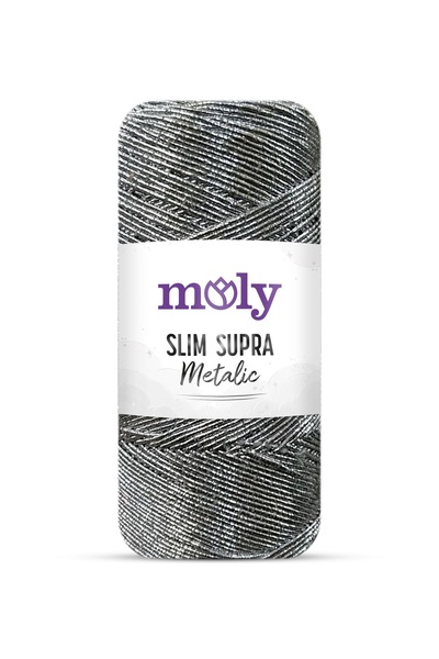 Moly Slim Supra Metallic | Col. No: 1002 | İnce Metalik İplik 200 gr