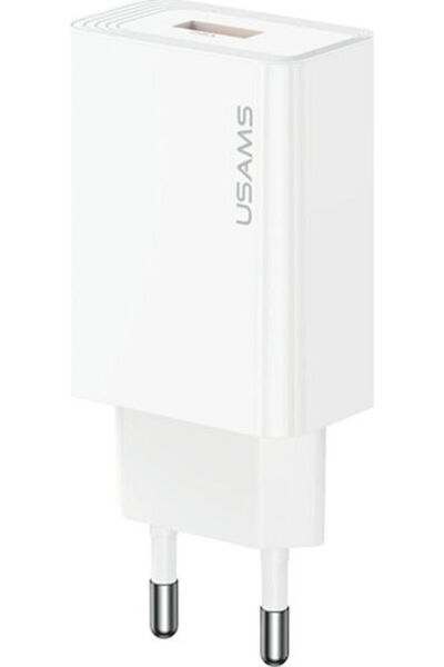 Usams Φορτιστής Χωρίς Καλώδιο με Θύρα USB-A 18W Quick Charge 3.0 Λευκός (T69)