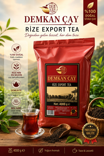 DEMKAN ÇAY RIZE EXPORT 4 KG DÖKME ÇAY