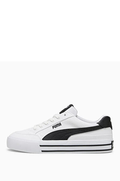 Puma Court Classic Vulc FS 396353 Kanvas Unisex Sneaker Günlük Spor Ayakkabı BEYAZ-SİYAH