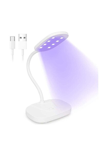 Arabest مصباح أظافر محمول بذراع مرن، 360 درجة °   مصباح LED دوار للتجفيف السر...