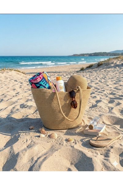 bayram taşcıoğlu home desing Daily Holiday Straw Beach Bag