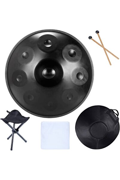 Zamo Set de instrumente de percuție, Zamo ® Handpan, 9 note, Culoare negru