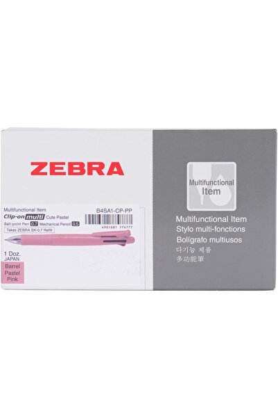 Zebra Pen Zebra 5-in-1 Clip Pen and Mechanical Pencil, 12 pieces, Pastel Pink